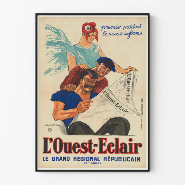 Vintage Poster West-Eclair - Retro Wall Decoration Regional Press