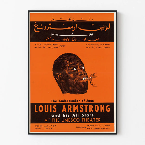 Vintage Louis Armstrong Poster - The Ambassador of Jazz