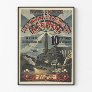 Vintage poster of The New Conquests of Science by Louis Figuier