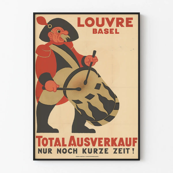 Vintage Poster Louvre Basel Total Clearance Wall Decoration