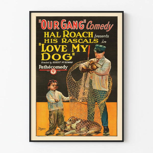 Vintage Poster Love My Dog - Classic Cinema Wall Decoration