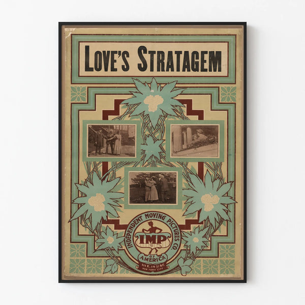 Vintage poster Love's Stratagem - Retro wall decoration