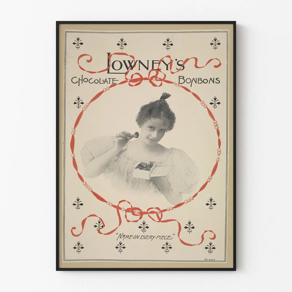 Vintage Lowney's chocolate and candies poster