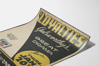 Vintage poster of the theater 'Loyalties' at the Hollywood Playhouse