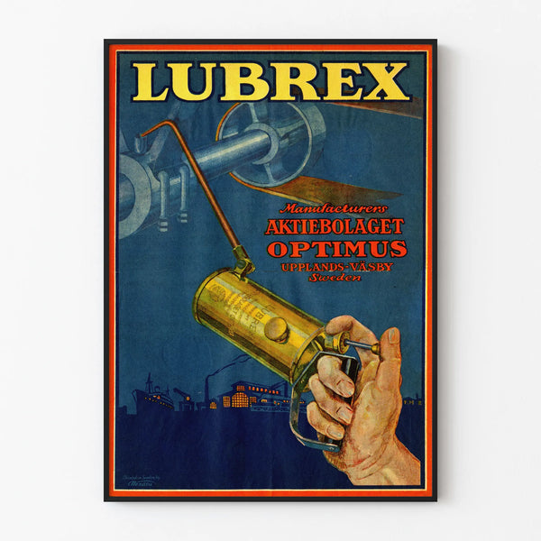Vintage Poster Lubrex Optimus Industrial Decoration