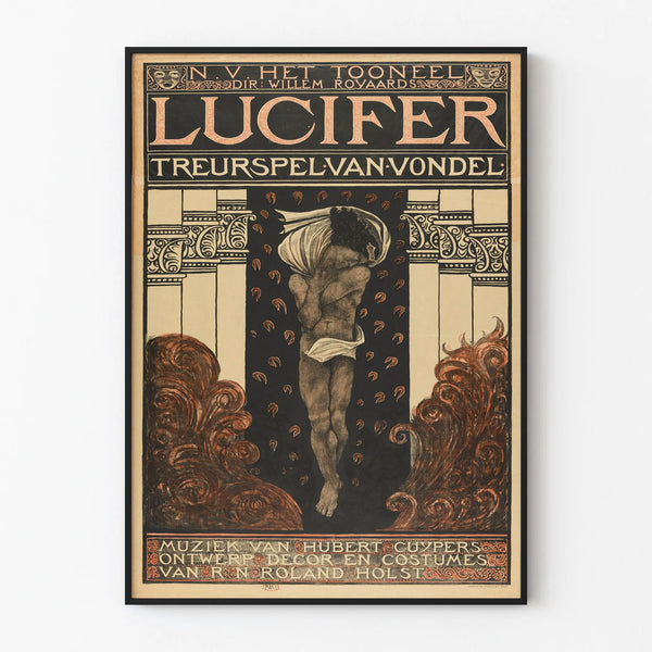 Vintage Lucifer poster for theatrical wall decoration