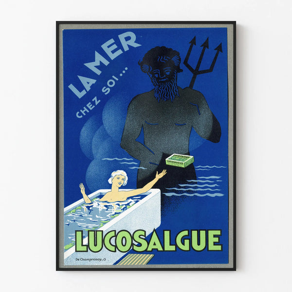 Vintage Lucosalgue advertising poster - Marine wall decoration