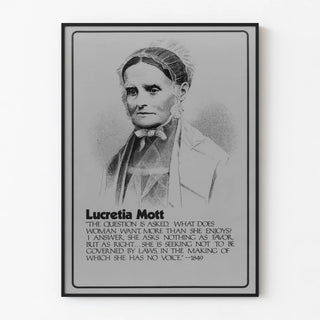 Poster of Lucretia Mott with Quote on Women's Rights