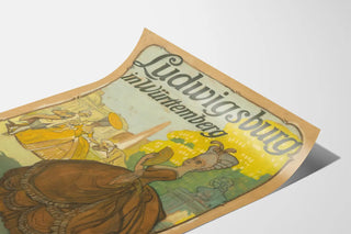 Vintage Ludwigsburg poster in Wurtemberg 19th century