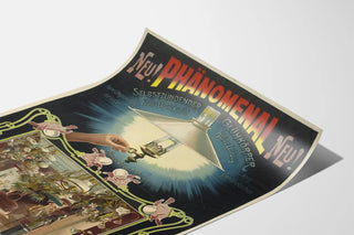 Vintage poster of Lustre Excelsior for gas lighting