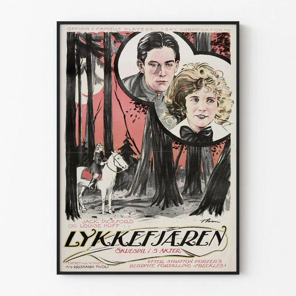 Vintage poster Lykke Fjæren decorative