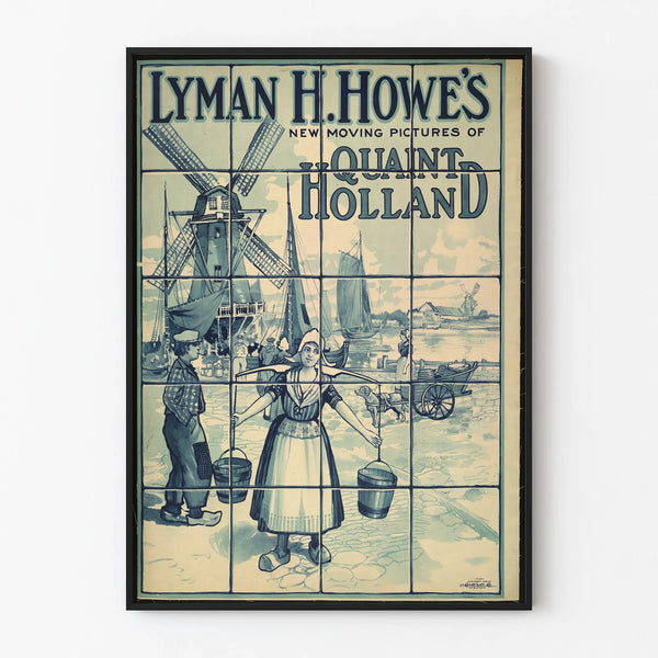 Vintage decorative poster Lyman H. Howe - Traditional Dutch scene