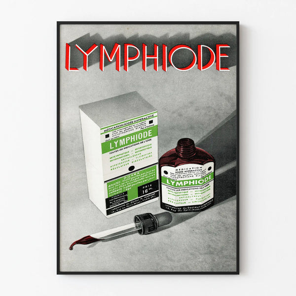 Vintage Medical Poster Lymphiode - Retro Wall Decoration