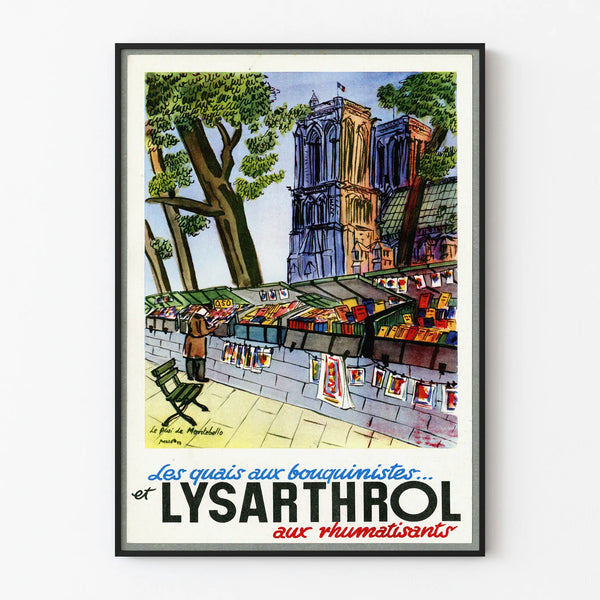 Vintage poster of the Quays with Booksellers and Lysarthrol