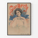 Vintage poster of Lyse Berty, feminine portrait, art deco
