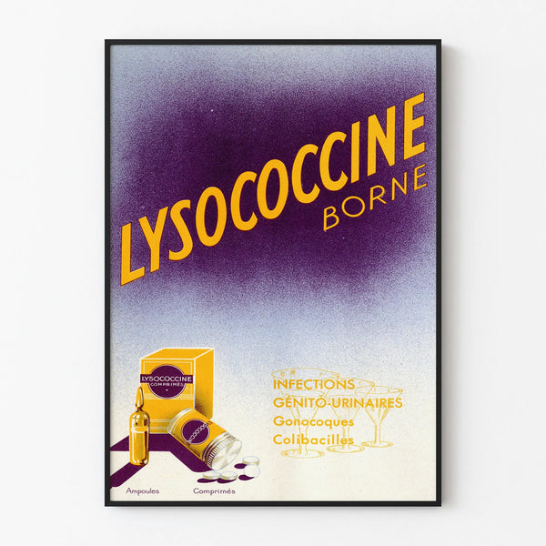 Vintage Lysococcine Poster for Medical Wall Decoration
