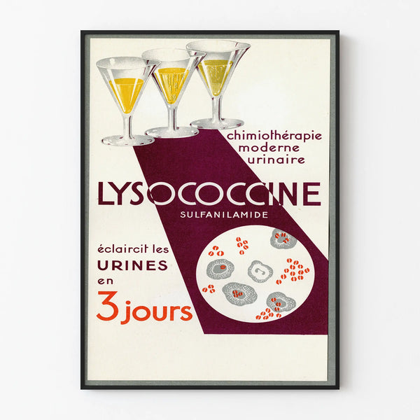 Vintage Lysococcine Poster - Medical Wall Decoration