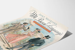 Vintage advertising poster M. Born & Company elegant costumes