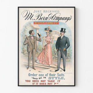 Vintage advertising poster M. Born & Company elegant costumes