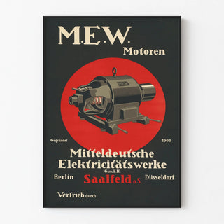 Vintage Poster M.E.W. Motoren Mitteldeutsche Elektrizitätswerke GmbH