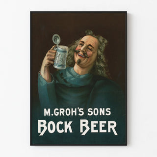 Vintage Advertising Poster Bock Beer M. Groh's Sons