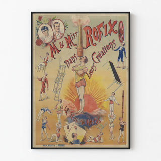 Vintage Poster M & Miss Rofix - Unique Acrobatics Show