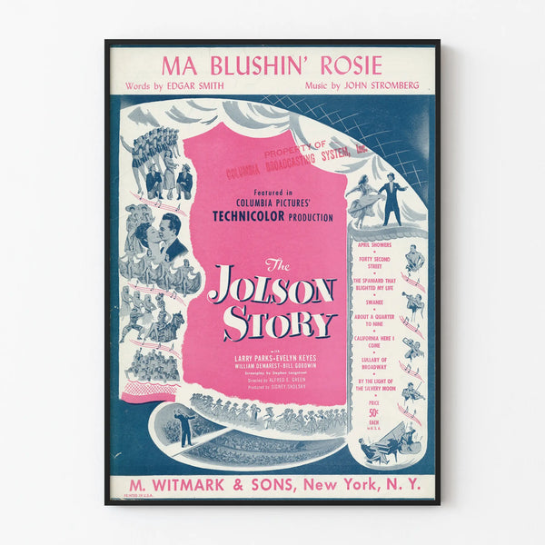 Vintage poster Ma Blushin' Rosie - Retro cinema wall decoration