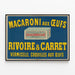 Vintage Poster of Macaroni with Eggs Rivoire & Carret — framed artwork on a wall