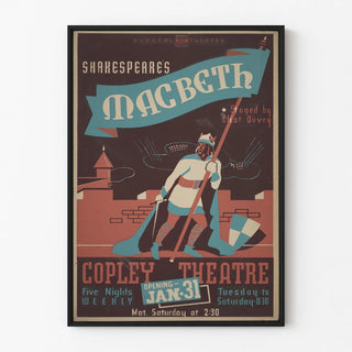 Vintage Macbeth Poster - Copley Theatre, Shakespeare Play