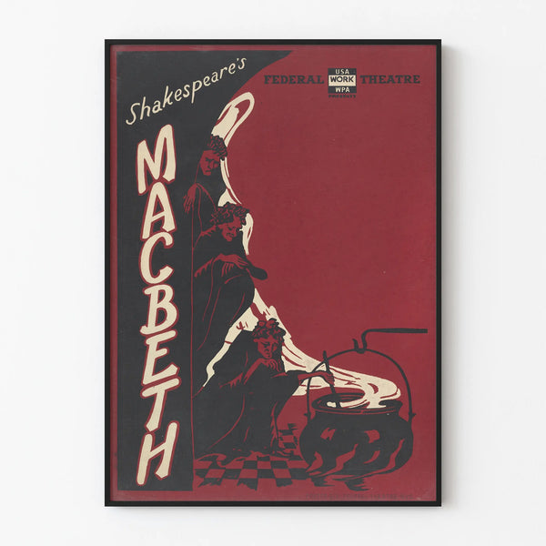 Vintage Macbeth Poster by Shakespeare – Federal Theatre USA