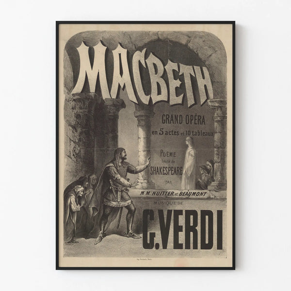 Vintage poster of the Macbeth opera by C. Verdi