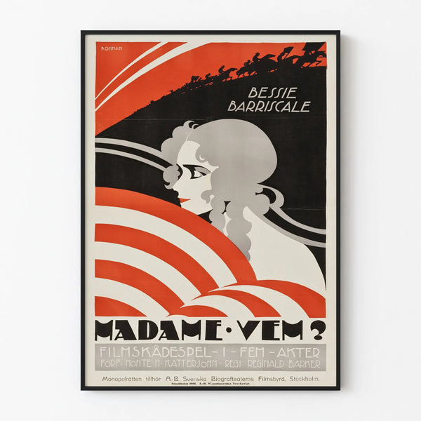 Vintage Poster Madame Vem Decorative Art Deco