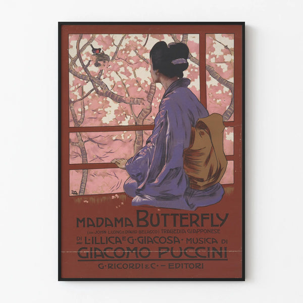 Madama Butterfly Poster - Vintage Japanese Wall Decoration