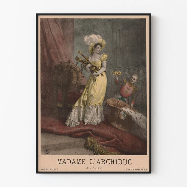 Vintage Poster Madame l'Archiduc - Classic Theater Wall Decoration