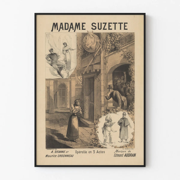 Vintage Madame Suzette Poster - Retro Wall Decoration
