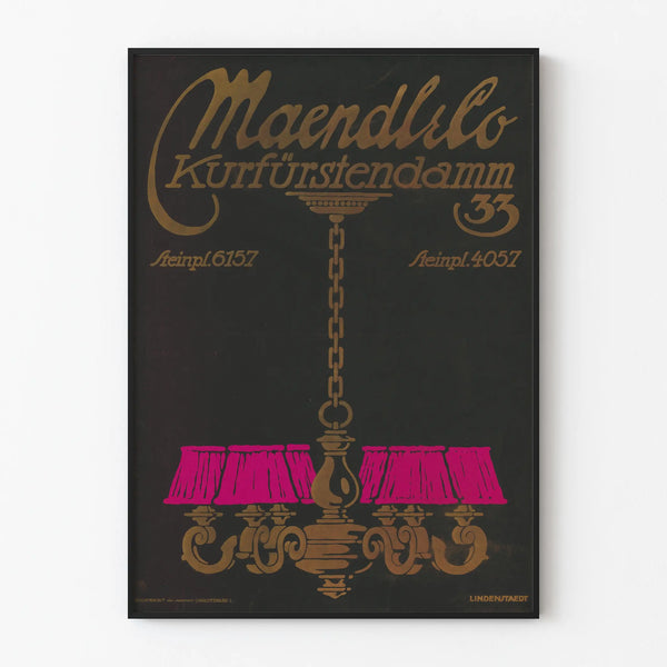 Vintage poster Maendl & Co Kurfürstendamm 33 – Retro wall decoration