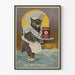 Vintage poster Magic Yeast with owl as head chef