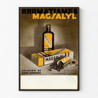 Retro Poster for Magsalyl Medicine for Rheumatism