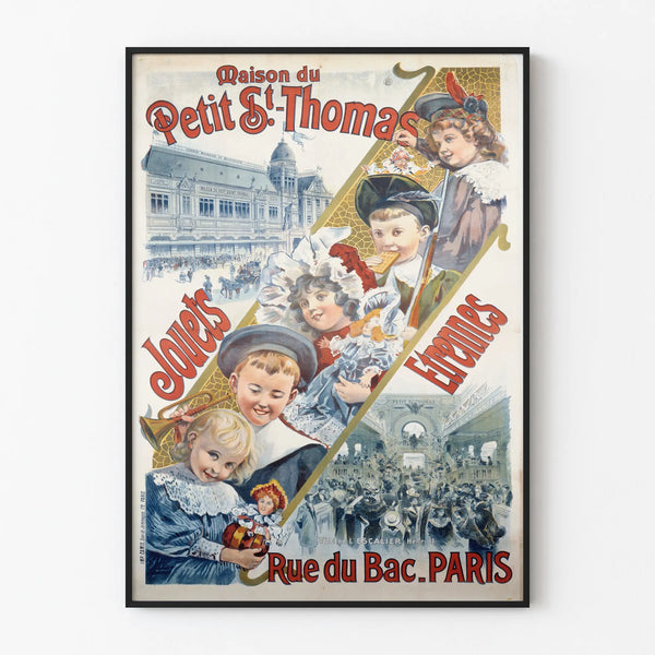 Vintage Poster of Maison du Petit St-Thomas Toys and Etrennes Paris