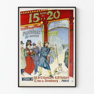 Vintage advertising poster Maisons des 15, 20 - Custom-made trousers