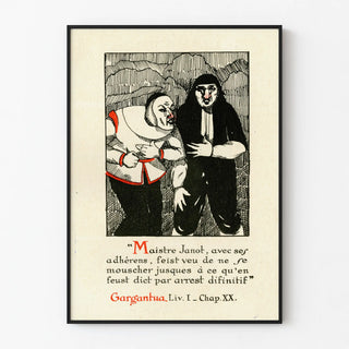 Classical Illustration Poster of Maistre Janot and His Members