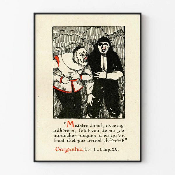 Classical Illustration Poster of Maistre Janot and His Members