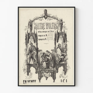 Vintage poster of Maître Wolfram comic opera in one act