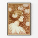 Decorative Poster of the Masters of Art Nouveau - Floral Female Portrait