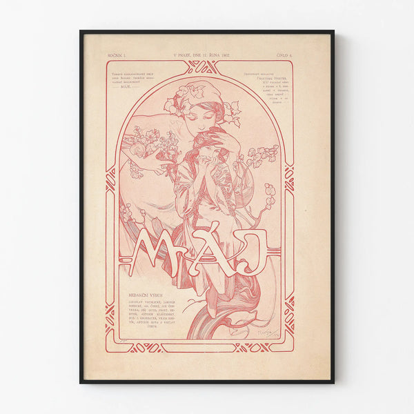 Art Nouveau Poster MAY 1902 for vintage wall decoration
