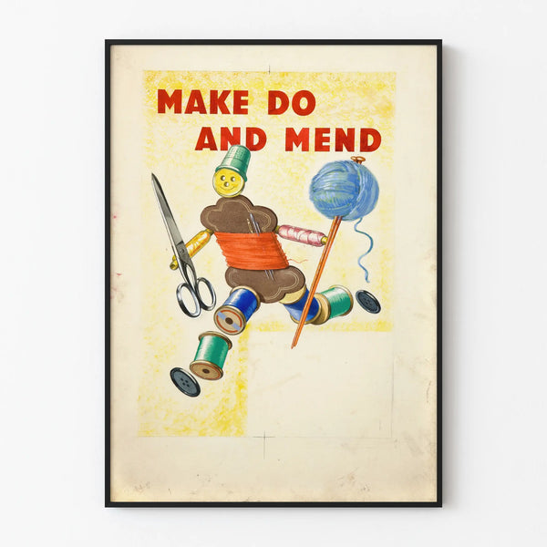 Decorative Poster Make Do And Mend - Vintage Couture Poster