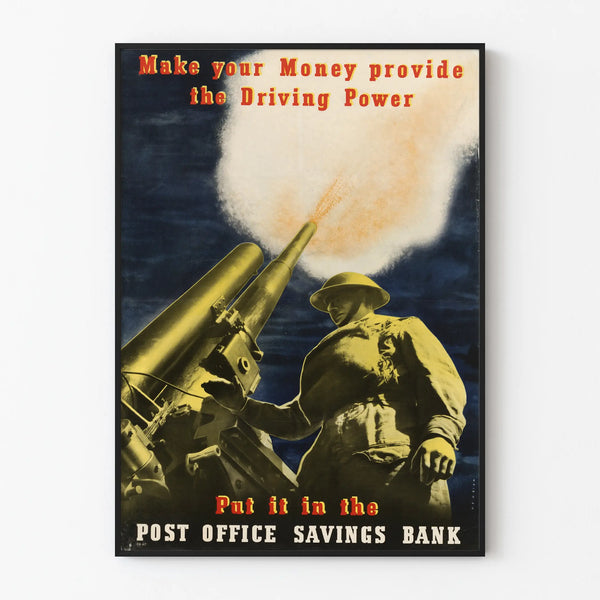 Vintage War Postal Savings Poster
