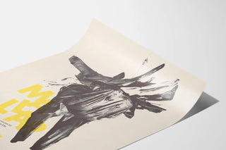 Contemporary Art Poster Robert Mallary Black and Yellow
