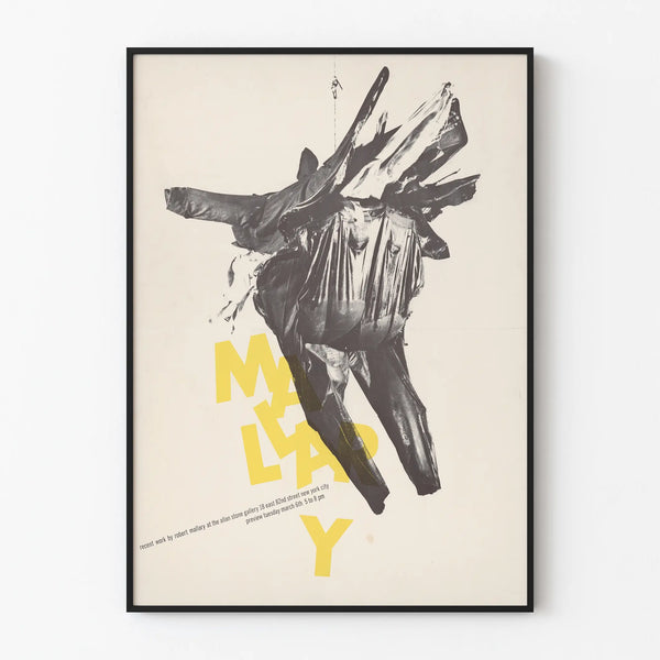 Contemporary Art Poster Robert Mallary Black and Yellow