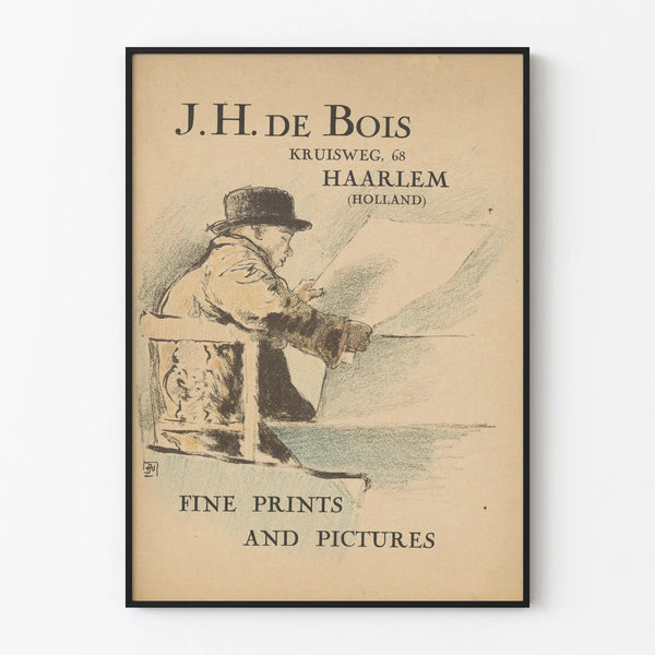 Vintage Poster J.H. de Bois - Illustration Man with Hat